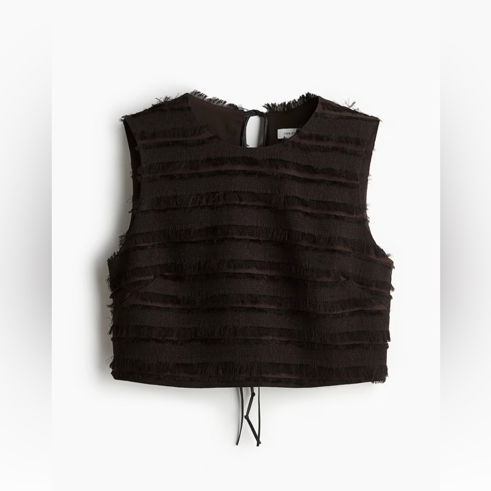 H&M Textured Crop Top